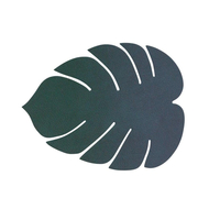 8er Spar-Set Lind DNA Monstera Leaf Nupo Glasuntersetzer - dark green - 14x12 cm