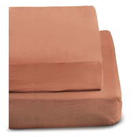 Irisette ORION FROTTEE Spannbettlaken - kupfer - 120x200 cm