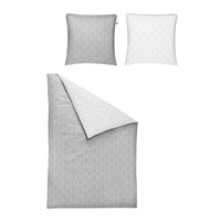 Irisette PINE MAKO-SATIN Bio-Bettwäsche-Set - silber - 135x200 / 80x80 cm