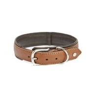 LABONI AMICI Hundehalsband - cognac - Umfang 33-38 cm - Länge 45 cm - Breite 2, 4 cm
