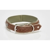 LABONI BAVARIA Hundehalsband - braun-grün - Umfang 41-46 cm - Länge 55 cm - Breite 3, 5cm