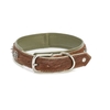 LABONI BAVARIA Hundehalsband - braun-grün - Umfang 45-50 cm - Länge 60 cm - Breite 3, 5 cm