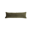 LABONI ELEGANCE WEICHES SAMT TIERKISSEN MIT FÜLLUNG - Olive Green - 75x25 cm - Höhe 15 cm