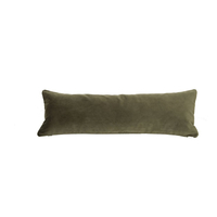 LABONI ELEGANCE WEICHES SAMT TIERKISSEN MIT FÜLLUNG - Olive Green - 75x25 cm - Höhe 15 cm