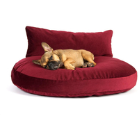 LABONI LUNA LOUNGE-KISSEN FÜR HUNDE - Burgundy - 90x65 cm - Höhe 20 cm