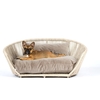 LABONI VOGUE DESIGN LOUNGE-BETT FÜR HUNDE - White Shell / Beige - 110 x 74 x 48 cm