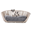LABONI VOGUE DESIGN LOUNGE-BETT FÜR HUNDE - White Shell /Light Grey - 110 x 74 x 48 cm