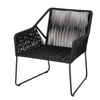 Lambert Amaya Lounger Outdoorstuhl mit Sitzauflage - schwarz - Höhe: 70 cm,  70x73 cm