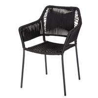 Lambert Amaya Outdoorstuhl mit Sitzauflage - 2er Set - schwarz - 86x61x58 cm