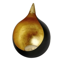 Lambert Caldera Windlicht - antik zink gold - Höhe 35 cm - Ø 24, 5 cm