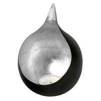 Lambert Caldera Windlicht - antik zink silber - Höhe 35 cm - Ø 24, 5 cm