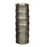 Lambert Cobano Gefäß/Übertopf - silber - Höhe 72 cm - Ø 24 cm