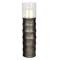 Lambert Cobano Windlicht - silber - Höhe 102 cm - Ø 24 cm