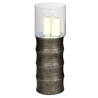 Lambert Cobano Windlicht - silber - Höhe 72 cm - Ø 24 cm