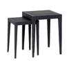 Lambert Domino I Beistelltisch-Satz - schwarz - 38x38x53 cm /48x48x61 cm