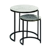 Lambert Duetto Beistelltisch-Set - vernickelt-schwarz - Ø 35 cm - Höhe 41 cm / Ø 50 cm - Höhe 51 cm