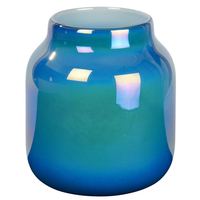Lambert Ferrata Vase - arctic blue metallic - Höhe 24, 5 cm - Ø 22 cm
