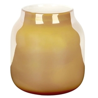 Lambert Ferrata Vase - safran metallic - Höhe 24, 5 cm - Ø 22 cm