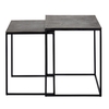 Lambert Lago Beistelltisch - Set - schwarz/graphit - Set H 48 cm - 35 x 35 cm/H 52 cm - 40 x 40 cm