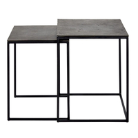 Lambert Lago Beistelltisch - Set - schwarz/graphit - Set H 48 cm - 35 x 35 cm/H 52 cm - 40 x 40 cm