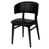 Lambert Leander Stuhl - 2er Set - schwarz - 50x55cm,  Höhe: 82 cm