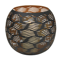 Lambert Livello Windlicht - schwarz - Höhe 16 cm - Ø 16 cm