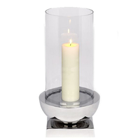 Lambert Luna Windlicht - silberfarben - Höhe 54cm Ø 21 cm