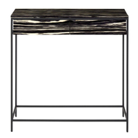 Lambert Mena Konsole Zebrano - schwarz/weiß - Höhe 86 cm - 85x34 cm