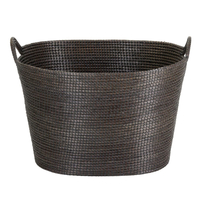 Lambert Odongo Henkelkorb - schwarz - Höhe 54 cm - Ø 76 cm