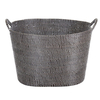 Lambert Odongo Henkelkorb - schwarz-weiß - Höhe 40 cm - Ø 59 cm