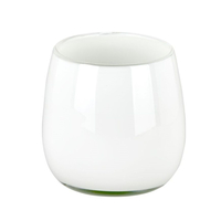 Lambert PISANO Vase klein - weiß - Höhe 18 cm - Ø 17 cm