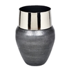 Lambert Sangmo Vase/Gefäß - silberfarben - Höhe 51 cm - Ø 35 cm