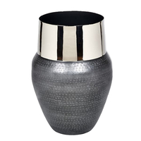 Lambert Sangmo Vase/Gefäß - silberfarben - Höhe 51 cm - Ø 35 cm