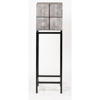 Lambert Treasure Schatzkästchen - grauschwarz/schwarz - Top 40x40x40 cm - Gestell Höhe 93, 5 cm - Höhe gesamt 136 cm