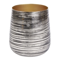 Lambert Twister Windlicht/Gefäß - antik nickel - Höhe 17 cm