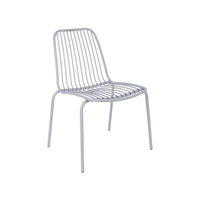 Leitmotiv LINEATE Outdoor Stuhl - 2er-Set - grau - 43x43x84 cm