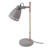 Leitmotiv Mingle Tischlampe copper - grey with wood print & copper - Ø 12 cm - Höhe 45 cm