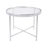 Leitmotiv Smooth L Beistelltisch - chrome - Ø 60 cm - Höhe 46 cm