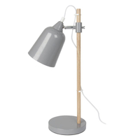 Leitmotiv Wood-like Tischlampe - metal mouse grey - Höhe 48, 5 cm - Ø 12 cm