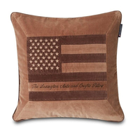 LEXINGTON Arts & Crafts Cotton Velvet Kissenhülle - brown - 50x50 cm