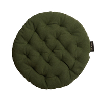 Linum PEPPER Sitzkissen rund - dunkles olivgrün A93 - Ø 37 cm - Höhe 3 cm