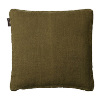 Linum Raw Kissenhülle - Golden olive green A82 - 50x50 cm