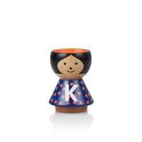 Lucie Kaas BORDFOLK A-Z Mädchen Eierbecher - K - Höhe 7 cm