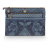 Pip Studio Kyoto Festival Kombi-Kosmetiktasche 2-teilig - indigo blue - 2er-Set: 26x18x7, 5 cm - 22x13x1 cm