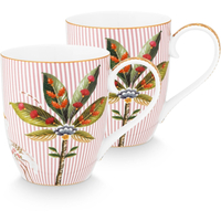 Pip Studio La Majorelle Becher XL im 2er Set - pink - 2 Becher à 450 ml