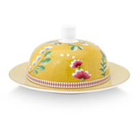 Pip Studio La Majorelle Butterdose rund - yellow - 17x8 cm