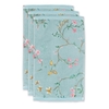 Pip Studio Les Fleurs Gästetuch - 3er Set - blue - 3er Set: 30x50 cm