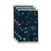 Pip Studio Les Fleurs Gästetuch - 3er Set - dark blue - 3er Set: 30x50 cm