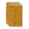 Pip Studio Les Fleurs Gästetuch - 3er Set - yellow - 3er Set: 30x50 cm
