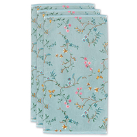 Pip Studio Les Fleurs Handtuch - 3er Set - blue - 3er Set: 55x100 cm